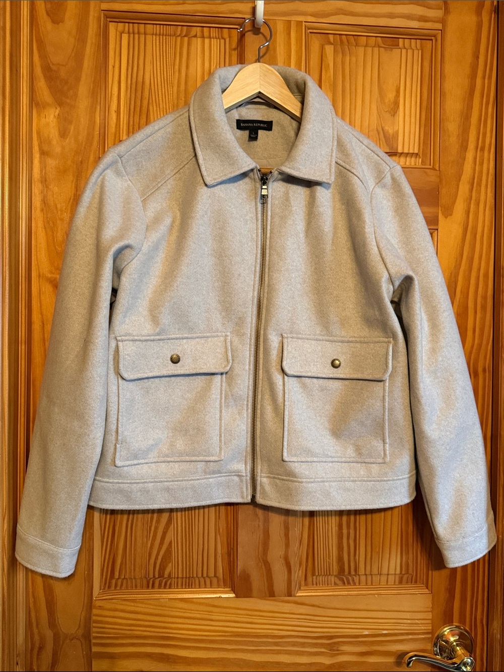 Banana Republic Taupe Zip Up Jacket